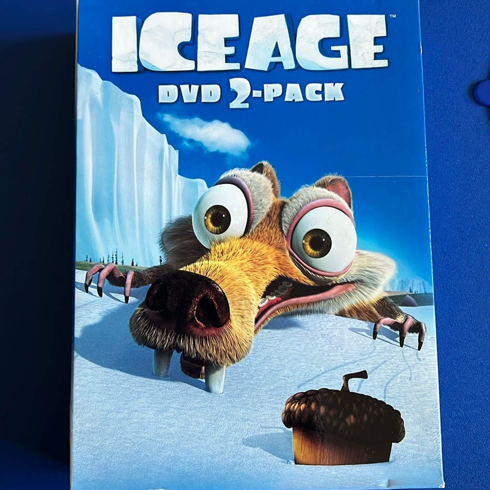 Ice Age DVDs– two DVD pack. Includes Ice Age movie and Ice Age, The meltdown.